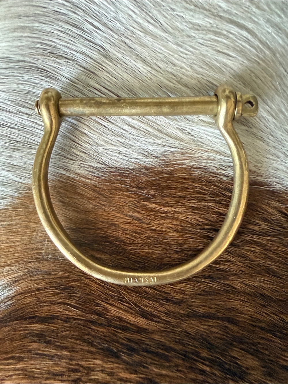 Brass MIANSAI cuff - Gold Tone